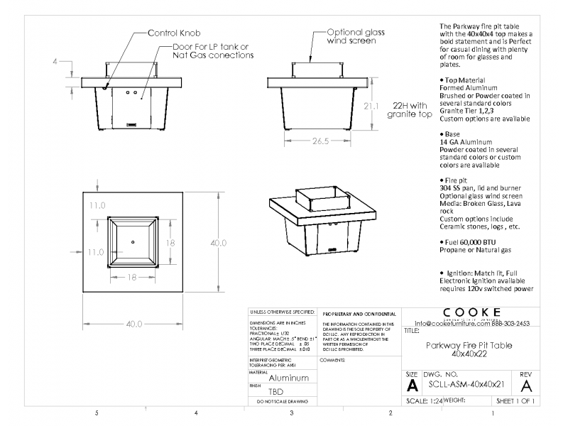 Parkway 40x40x21 Specification