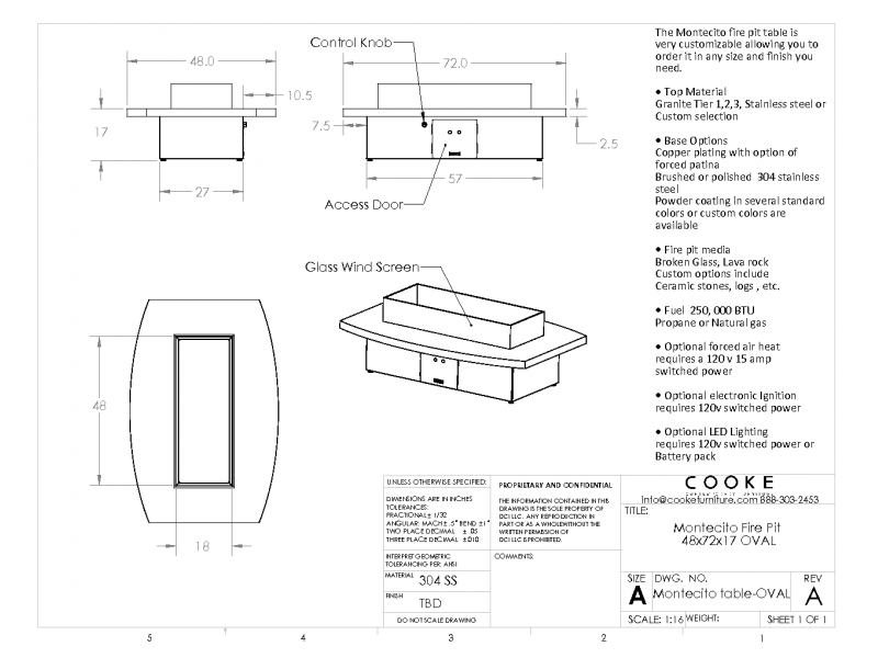 Montecito Oval 48x72x17 Product Specifications