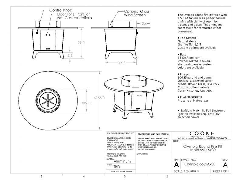 Olympic 55Dx30 Product Specification