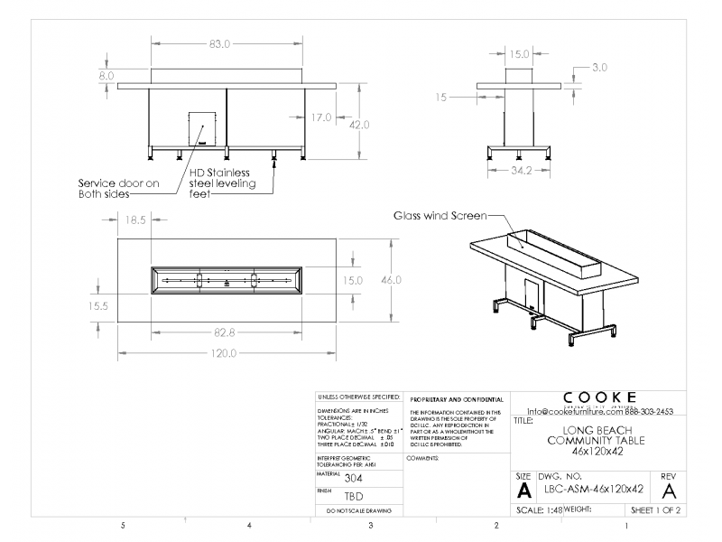 Long Beach Closed Base 46x120x42