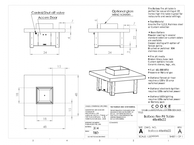Balboa 48 X 48 Product Specifications