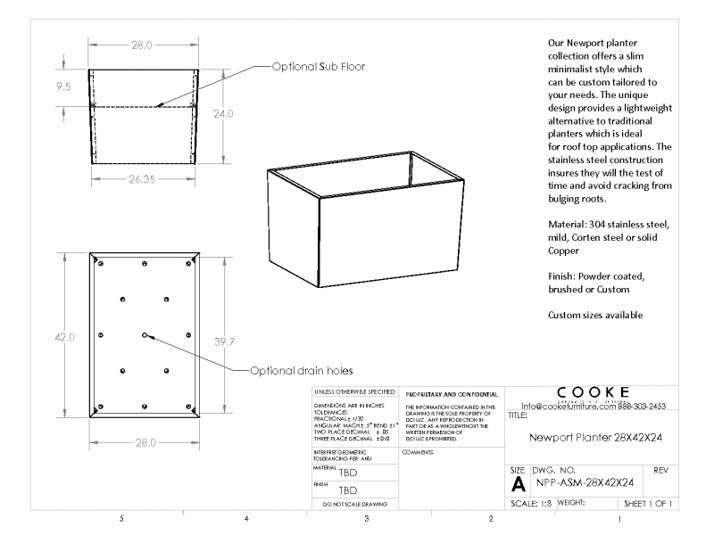 Newport Planter 28x42x24
