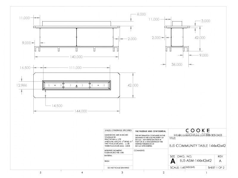 Long Beach Closed Base 44x144x42