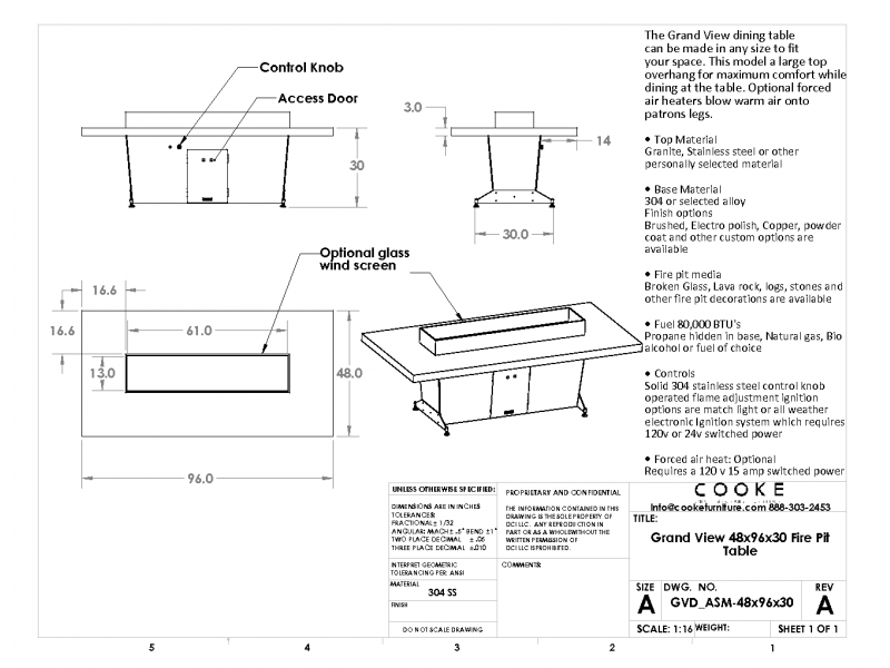 Grand View Specification Sheet 48x96x30
