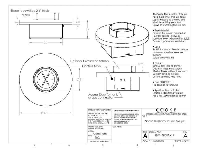 Santa Barbara 48 Dia Product Specifications