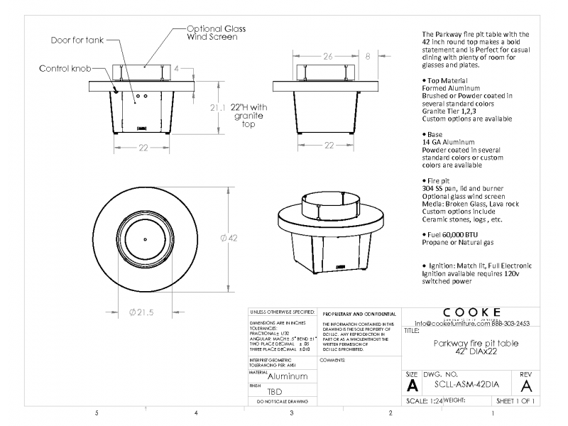 Parkway 42DIAx21 Specification