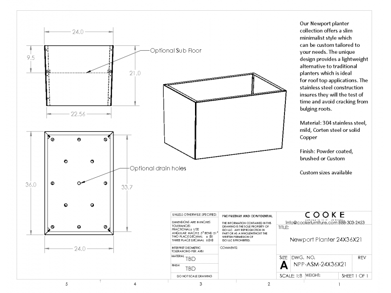 Newport Planter 24x36x21