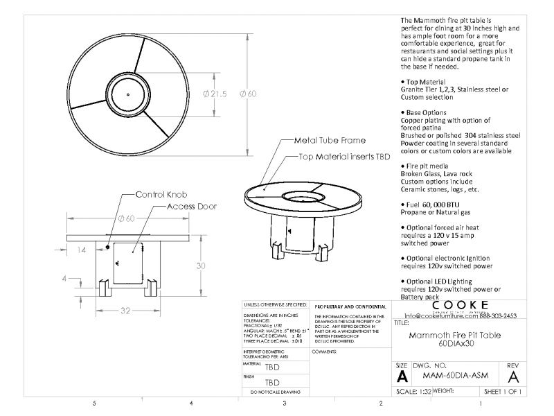 Mammoth Product Specifications 60DIAx30
