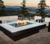 Custom Steel top frame on Montecito Table