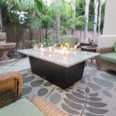 COOKE Newport Rectangular Fire Pit Table - simple, elegant, and durable.
