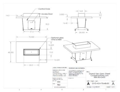 Grand View dining fire pit table