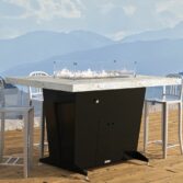 Bar height custom fire pit table