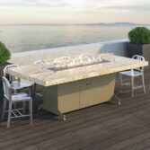 Grand View dinning fire pit table by Cooke