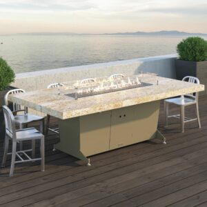Grand View dinning fire pit table by Cooke