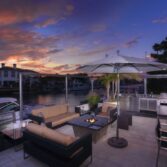 COOKE stainless steel fire pit tables, perfect for contemporary spaces