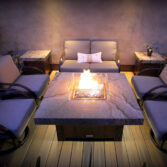 Balboa 48 x 48 Custom  Granite w/ LED Downlighting
