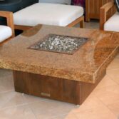 Smaller propane fueled granite fire pit table.