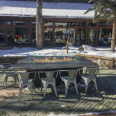 Gas fire pit table