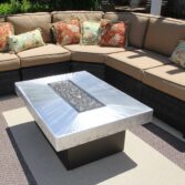 COOKE Santa Barara 40 x 30 Brushed Aluminum and Black Base