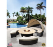 COOKE Olympic 55 Dia - Kashmire Cream Granite Top and Bronze Base