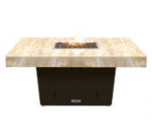 COOKE Parkway 48 x 48 with 4 inch edge - Kashmire Cream Granite Top and Bronze Base