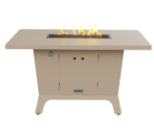 Palisades 52 x 36 Beige Dining Height Fire Pit Table