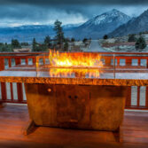 Grand View Fire Pit Table - Rugged, durable, custom USA-made fire pit tables.