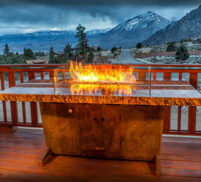 Grand View Fire Pit Table - Rugged, durable, custom USA-made fire pit tables.