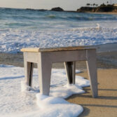 Laguna stainless steel base. Granite top with ogee edge detail.