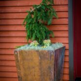 Copper planter box