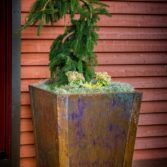 Copper planter box
