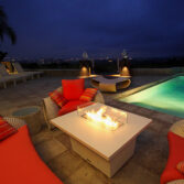 Newport Fire Pit Table - stainless steel tables for oceanside environments.