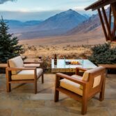 Balboa lounge chair & Balboa fire pit table top