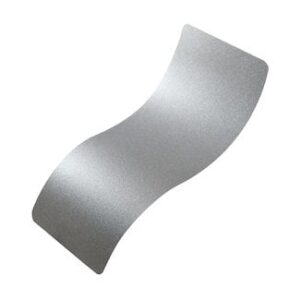 Platinum Silver - a really bright silver in the light, and darkens up in the shadow. This color is a polyester metallic powder coat with a semi-gloss finish.