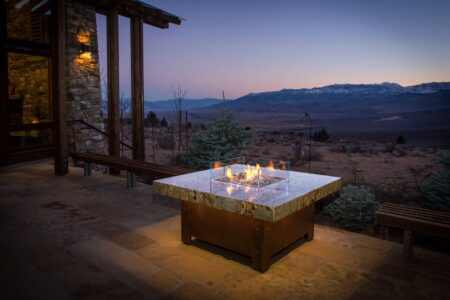 LED fire pit table