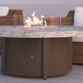 luxury round fire pit table