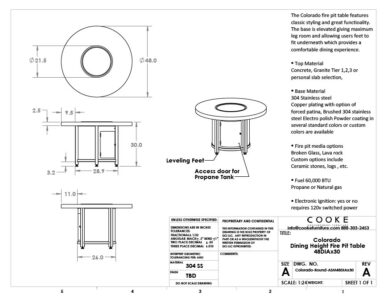 Colorado fire pit table