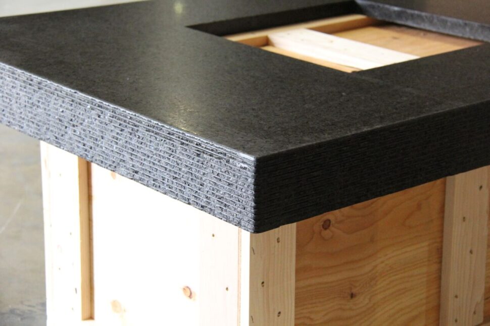 Custom Chiseled Granite Edge