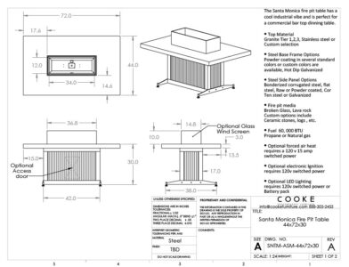 dining fire pit table