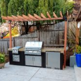 Custom bbq island