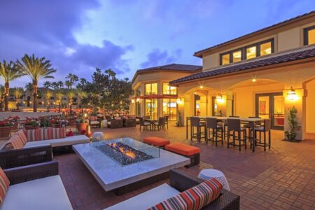 luxury outdoor fire pit table