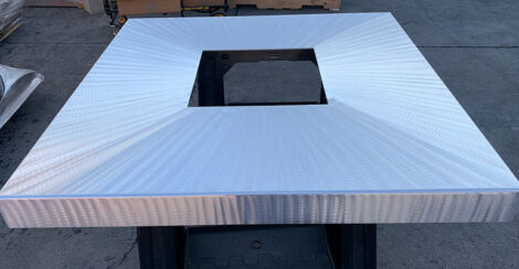COOKE 48" x 48" Brushed Aluminum Table Top