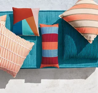 Vivid colors or patterns to compliment the sleek modern design of Cooke Mammoth Chaise Loungers