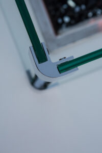1/2' thick clear clamped glass wind screen for fire pit